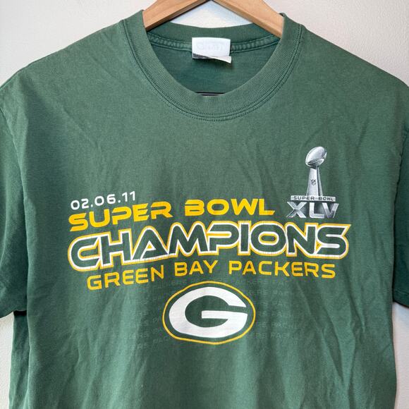 Port and Company Green Bay Packers Super Bowl Champions 2011 T-shirt Size Medium - Picture 2 of 6